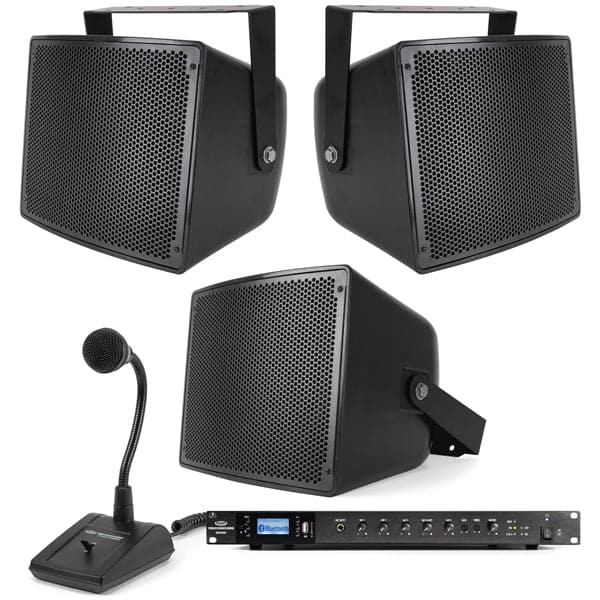 Frustrerend Kwik ideologie Stadium PA System with 70V Weatherproof Loudspeakers, 500W Mixer Amp and  Paging Mic– Pure Resonance Audio
